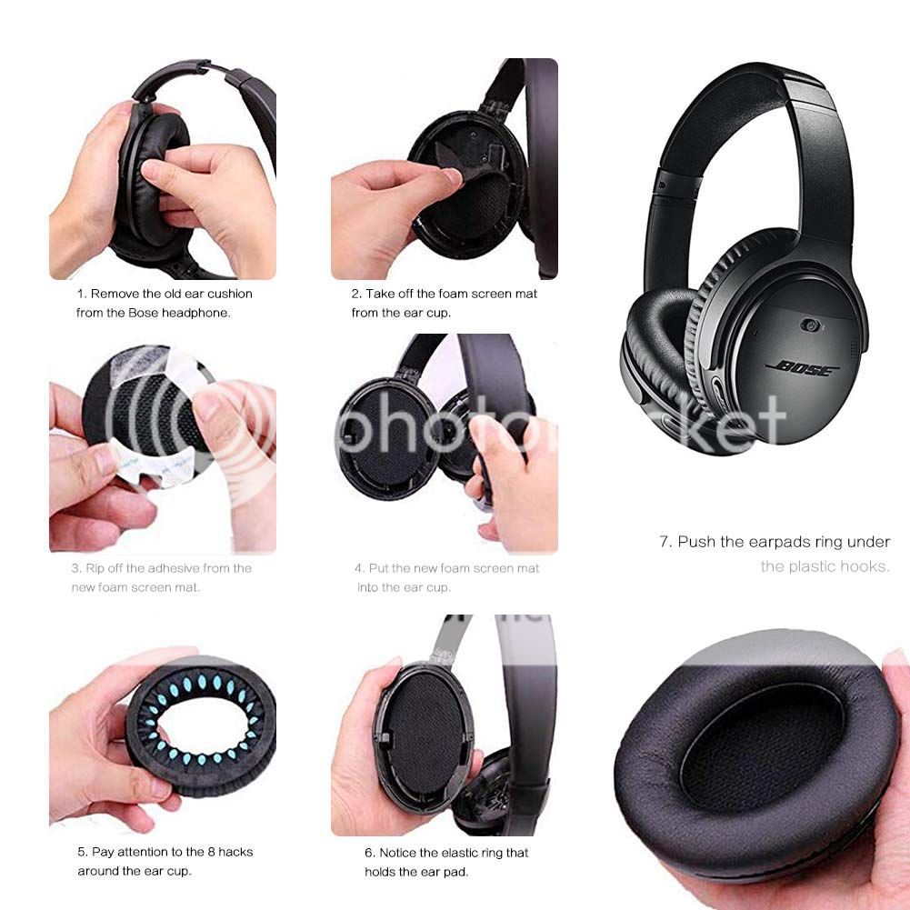 Replacement Ear Pads Cushions For Bose Quietcomfort 35 Qc35 Ii Qc25